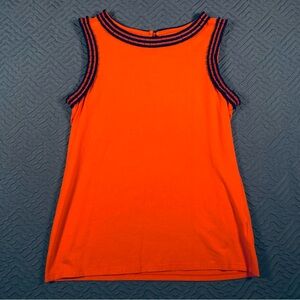 Talbots Red Ribbon Trimmed Tank Size Medium